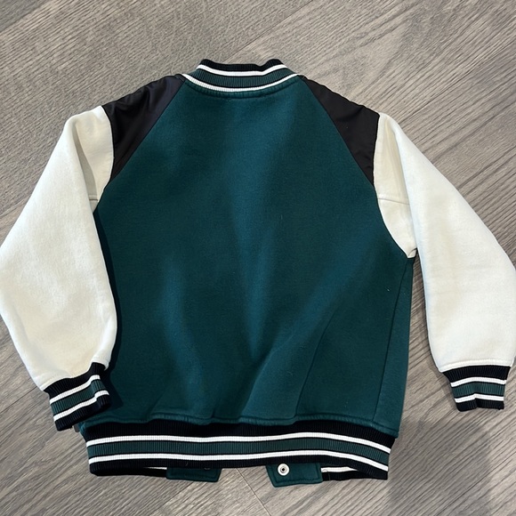 Zara Size 7 Kid Bomber Jacket Snap Botton New York Varsity Jacket - Picture 4 of 4